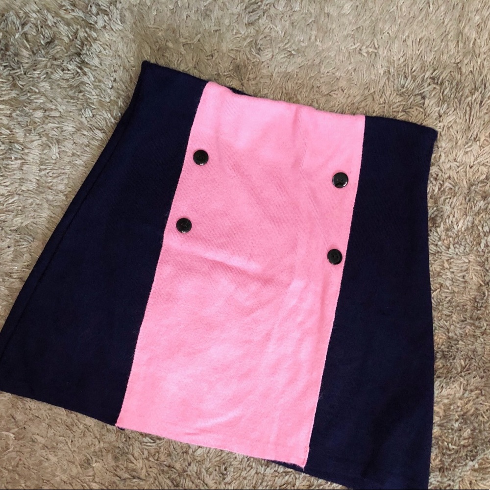 90s Style Color Block High Waisted Mini Skirt